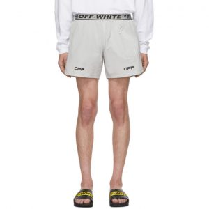 Off-White Grey Lounge Track Shorts Off-White Grey Lounge Track Shorts