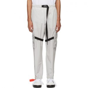 Off-White Grey Nylon Cargo Pants Off-White Grey Nylon Cargo Pants