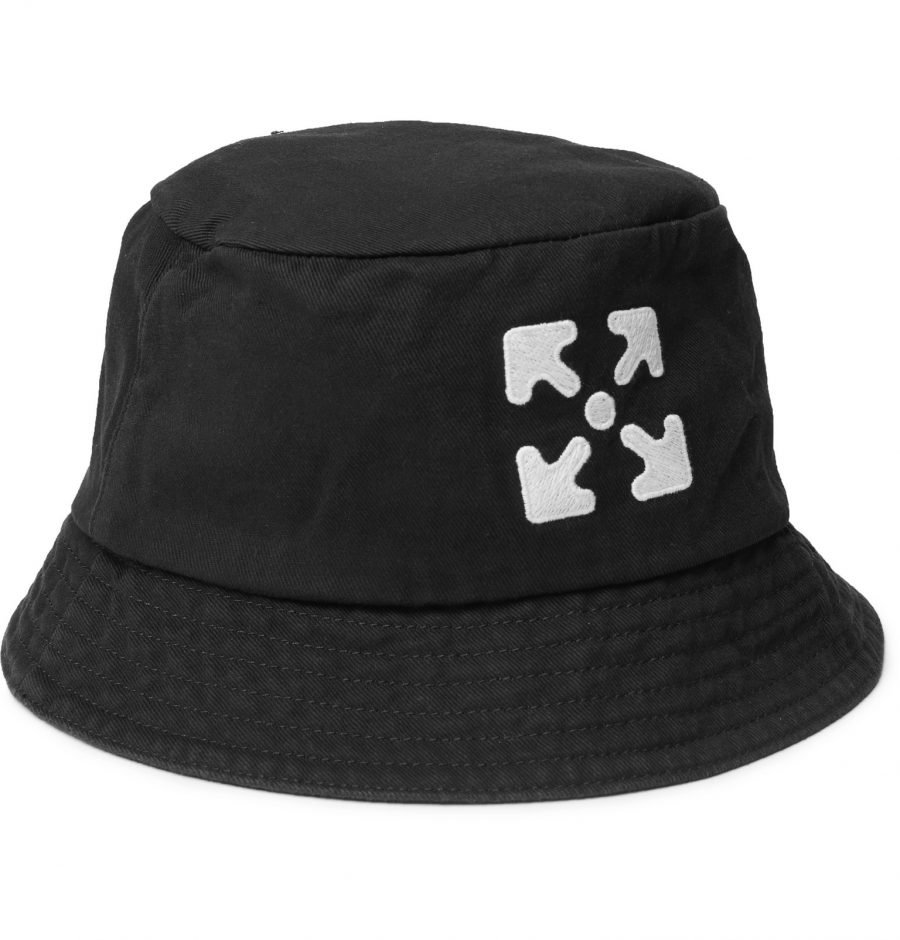 Off-White - Logo-Embroidered Cotton-Twill Bucket Hat - Men - Black