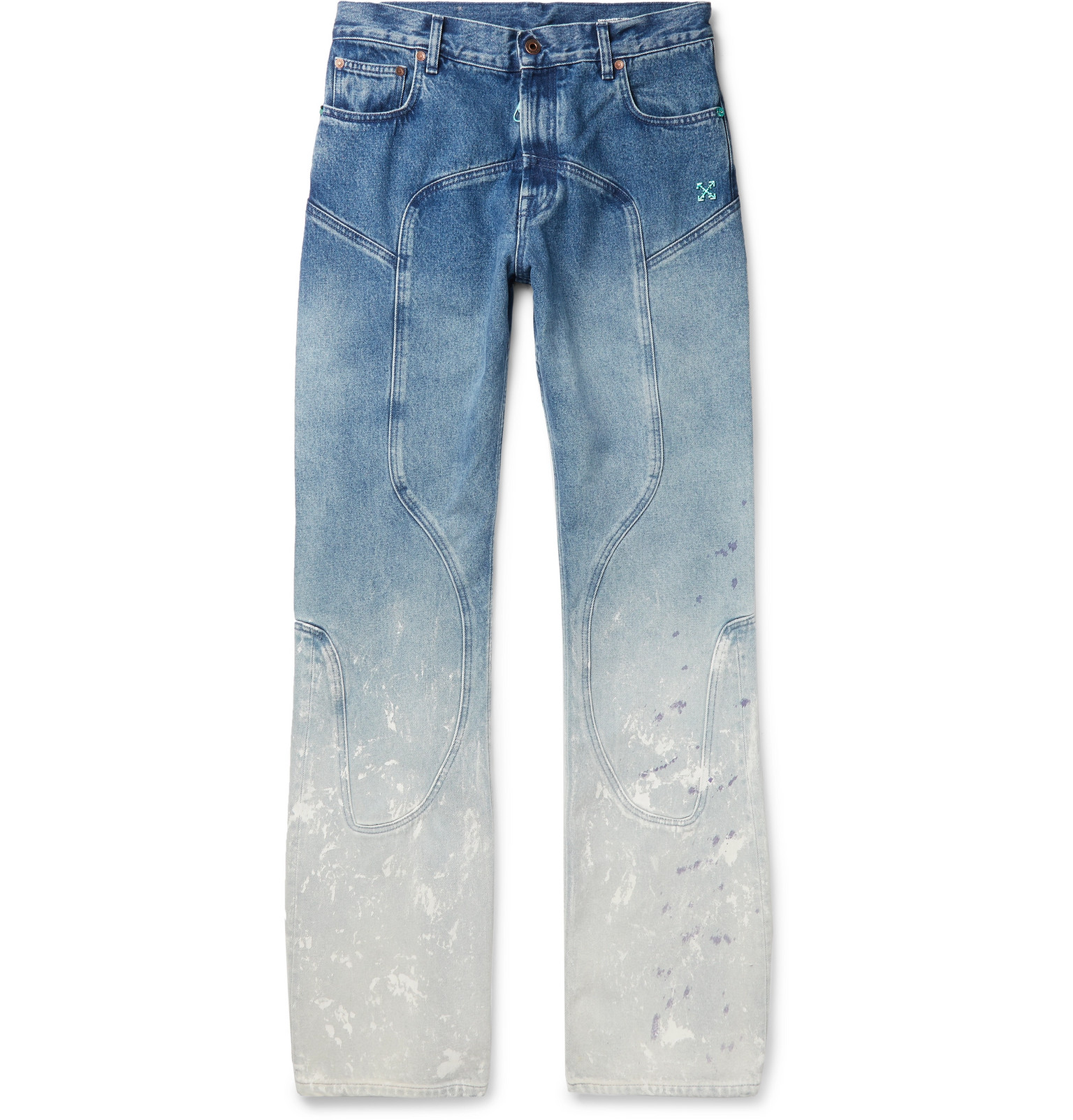 off white denim jeans