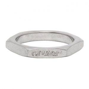 Off-White Silver Small Hexnut Ring Off-White Silver Small Hexnut Ring