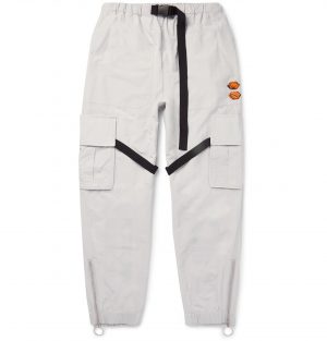 Off-White - Tapered Tech-Jersey Cargo Trousers - Men - Gray Off-White - Tapered Tech-Jersey Cargo Trousers - Men - Gray
