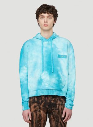 Off-White Tie-Dye Hooded Sweatshirt in Blue size S Off-White Tie-Dye Hooded Sweatshirt in Blue size S