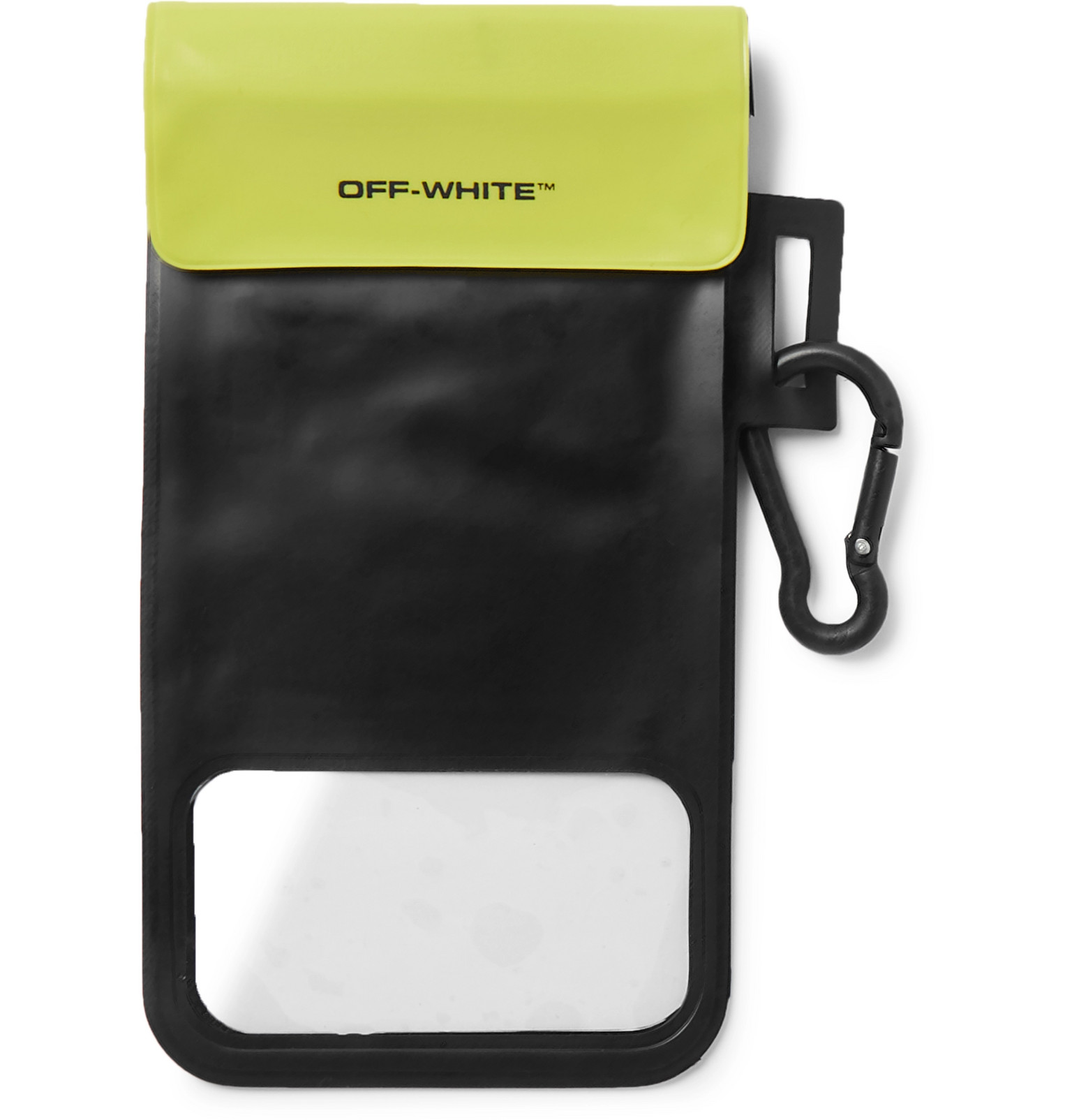 off white waterproof logo print vinyl phone case men black the