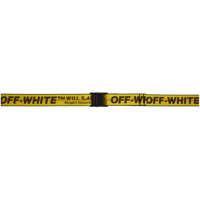 Off-White Yellow Mini Industrial Belt | The Fashionisto