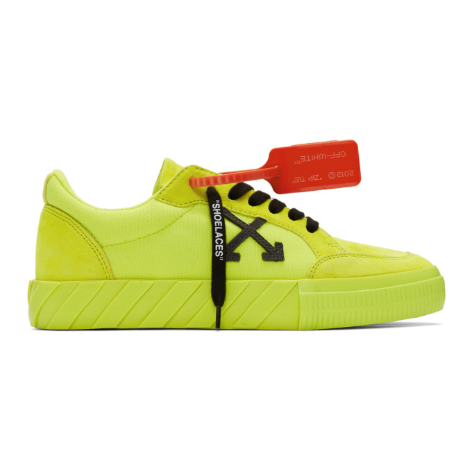 Off-White Yellow Vulcanized Low Sneakers | The Fashionisto