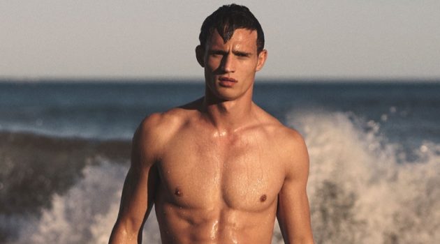 Summer Arrives Early with Orlebar Brown Julian Schneyder fronts Orlebar Brown's spring-summer 2020 campaign in a pair of the brand's Bulldog sunset silhouette mid-length swim shorts.