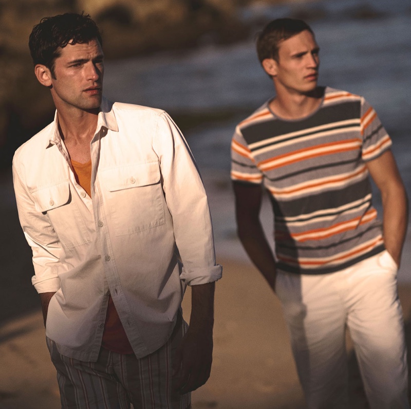 Sean O'Pry and Julian Schneyder come together for Orlebar Brown's spring-summer 2020 campaign.