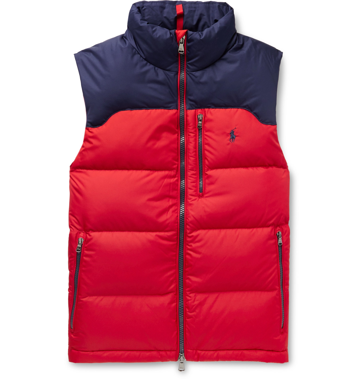 Colour-Block Quilted Padded Shell Gilet 