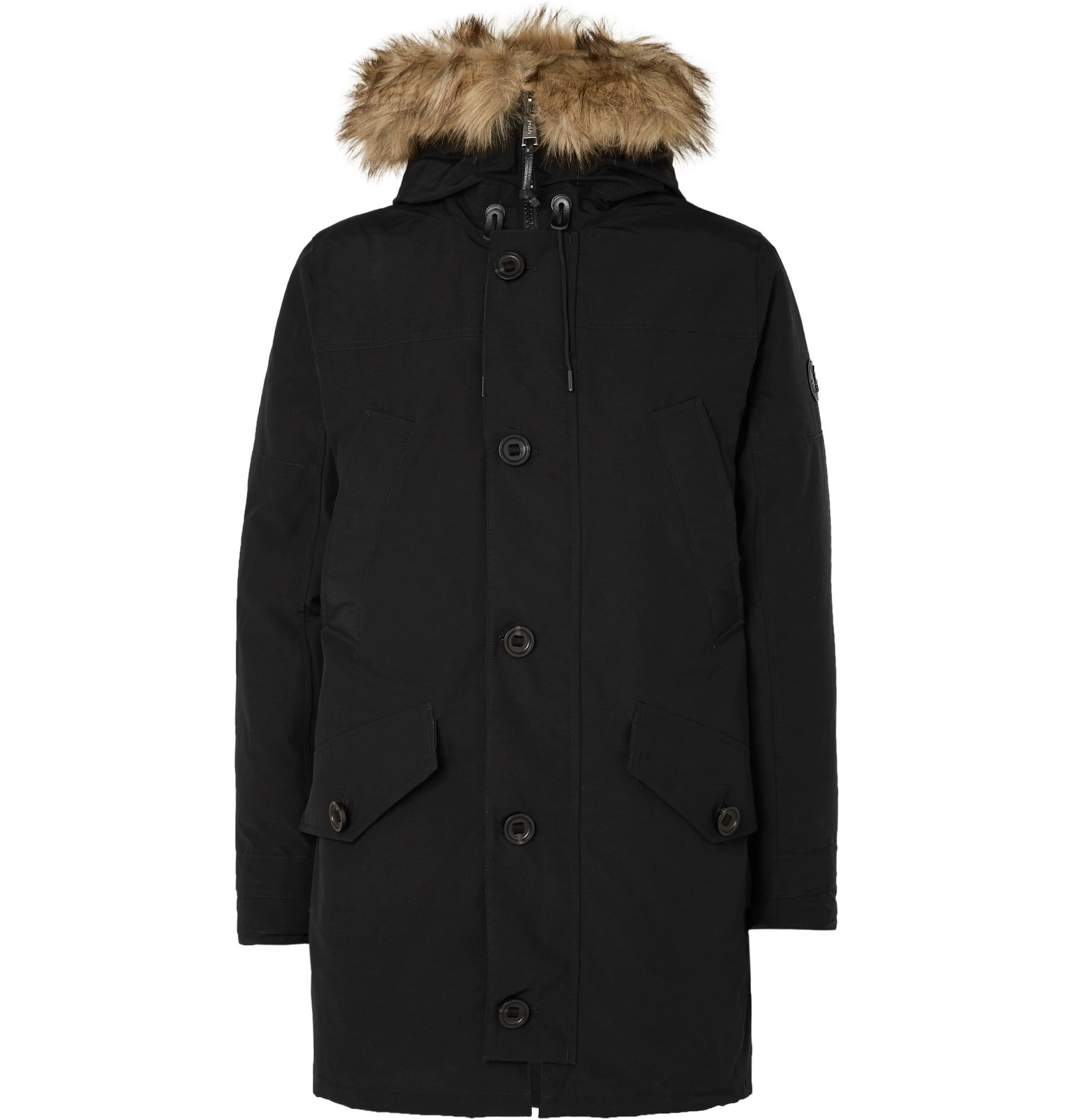ralph lauren parka with faux fur trim