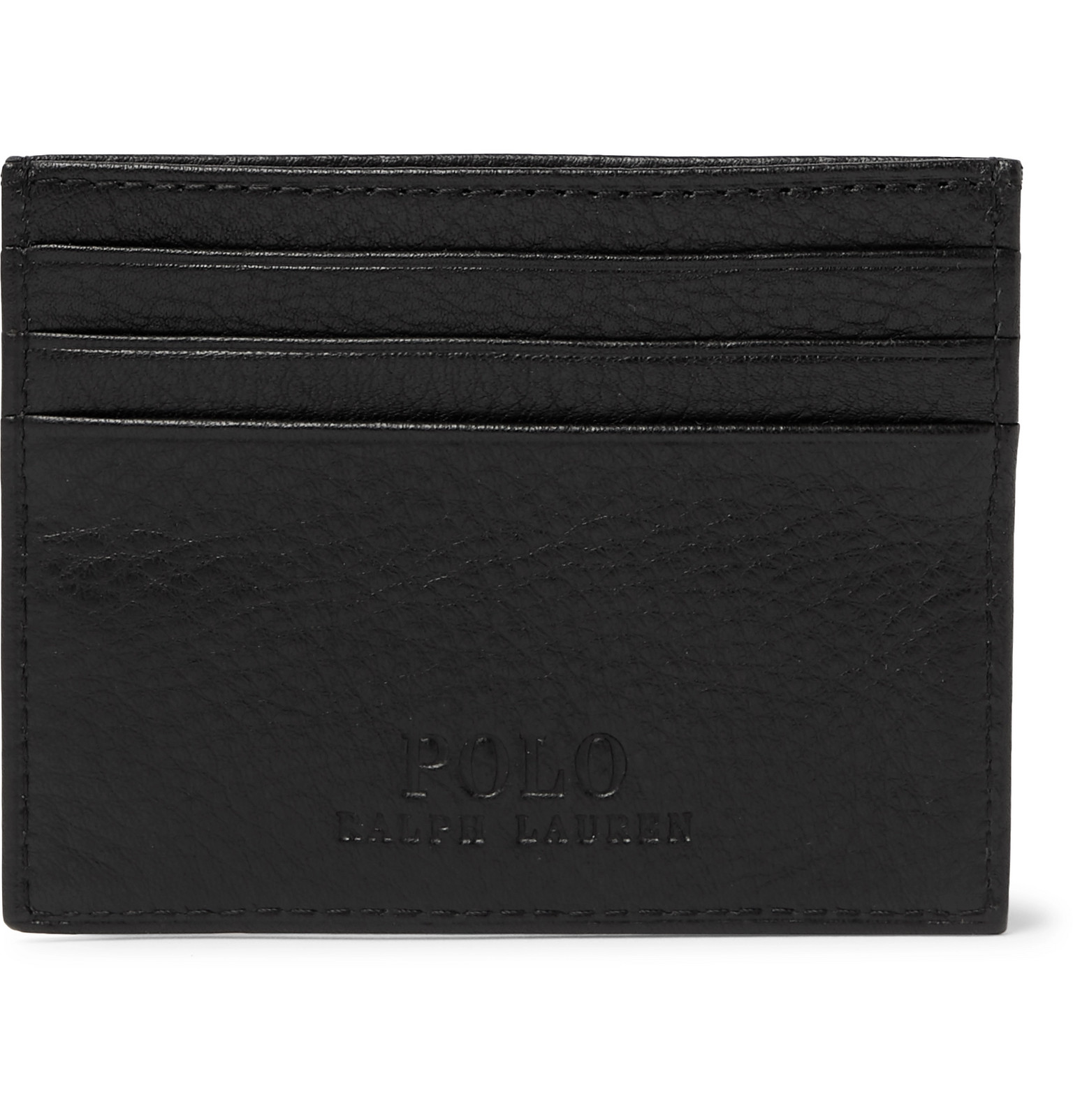 Polo Ralph Lauren - Full-Grain Leather Cardholder - Men - Black | The ...