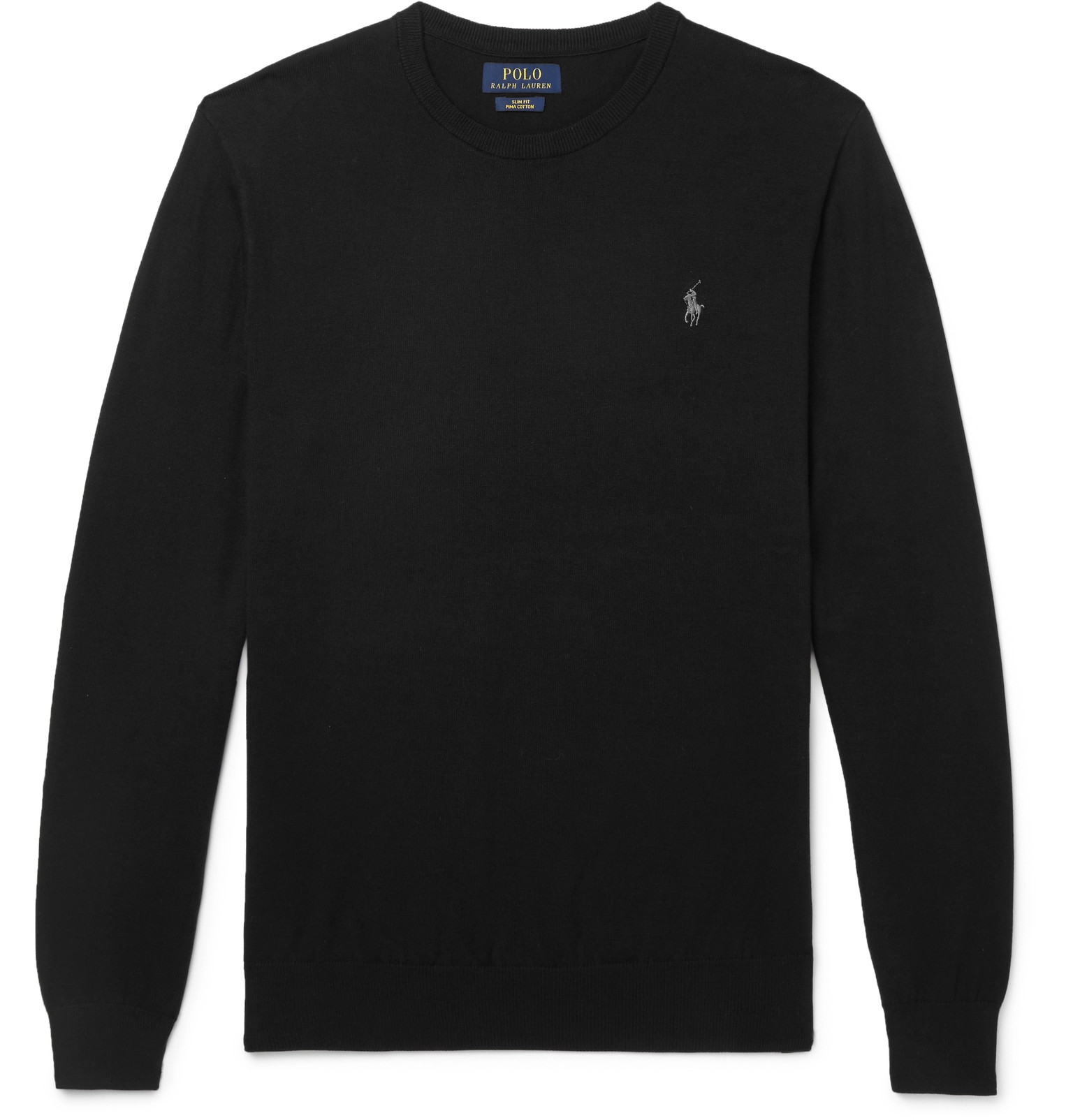 Polo Ralph Lauren - Slim-Fit Pima Cotton Sweater - Men - Black | The ...