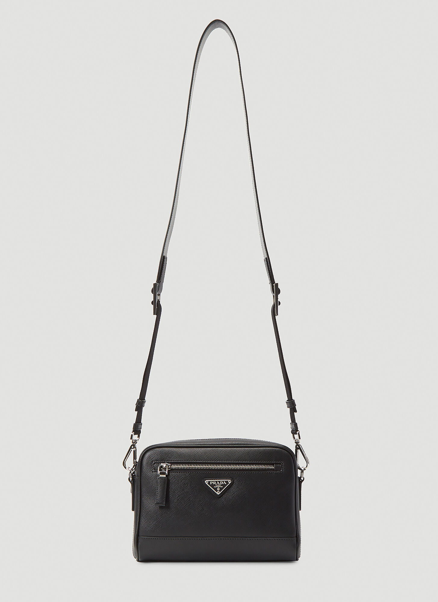 Prada Black Saffiano Crossbody Bag | semashow.com