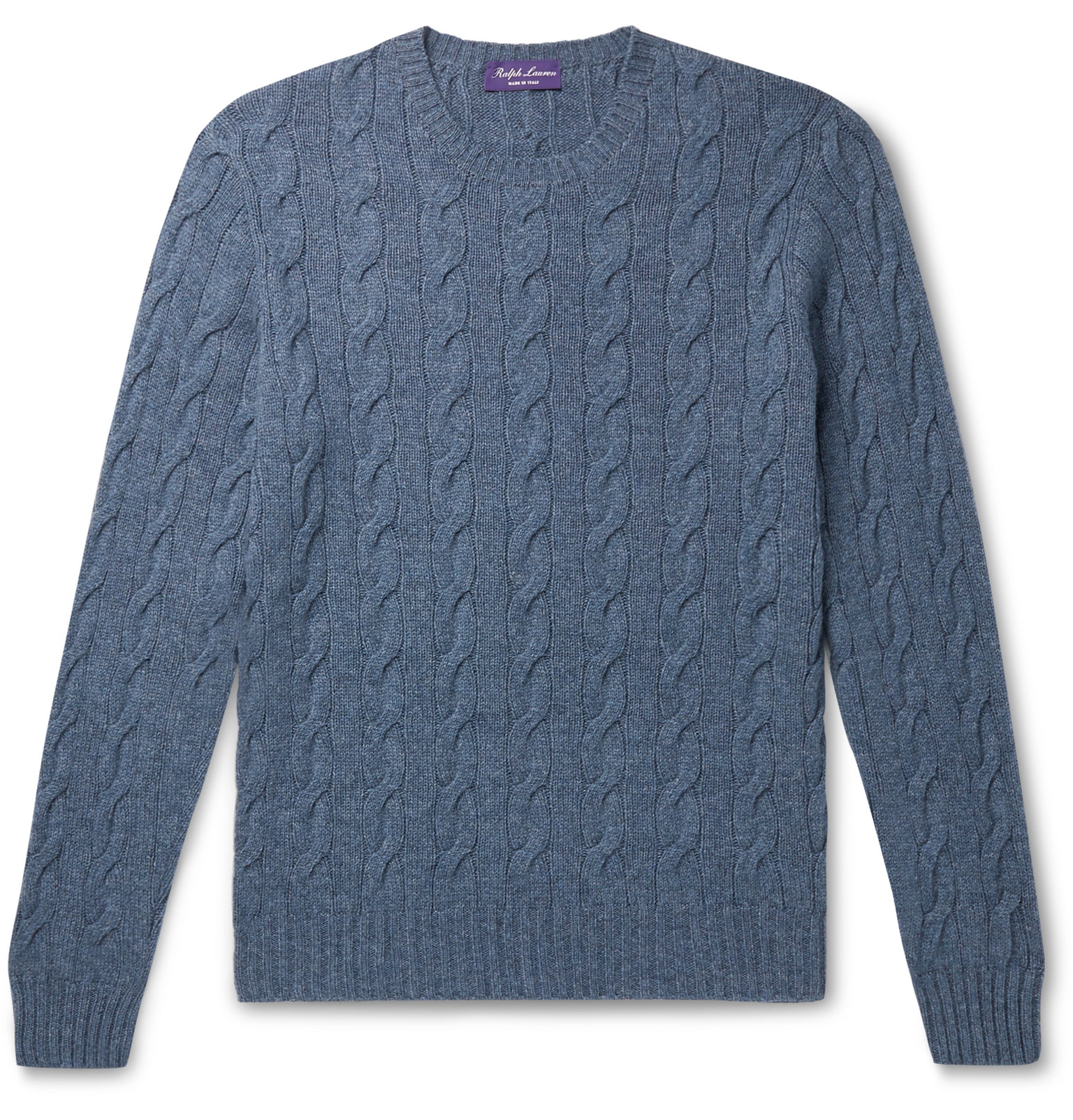 ralph lauren men's cashmere cable knit sweater