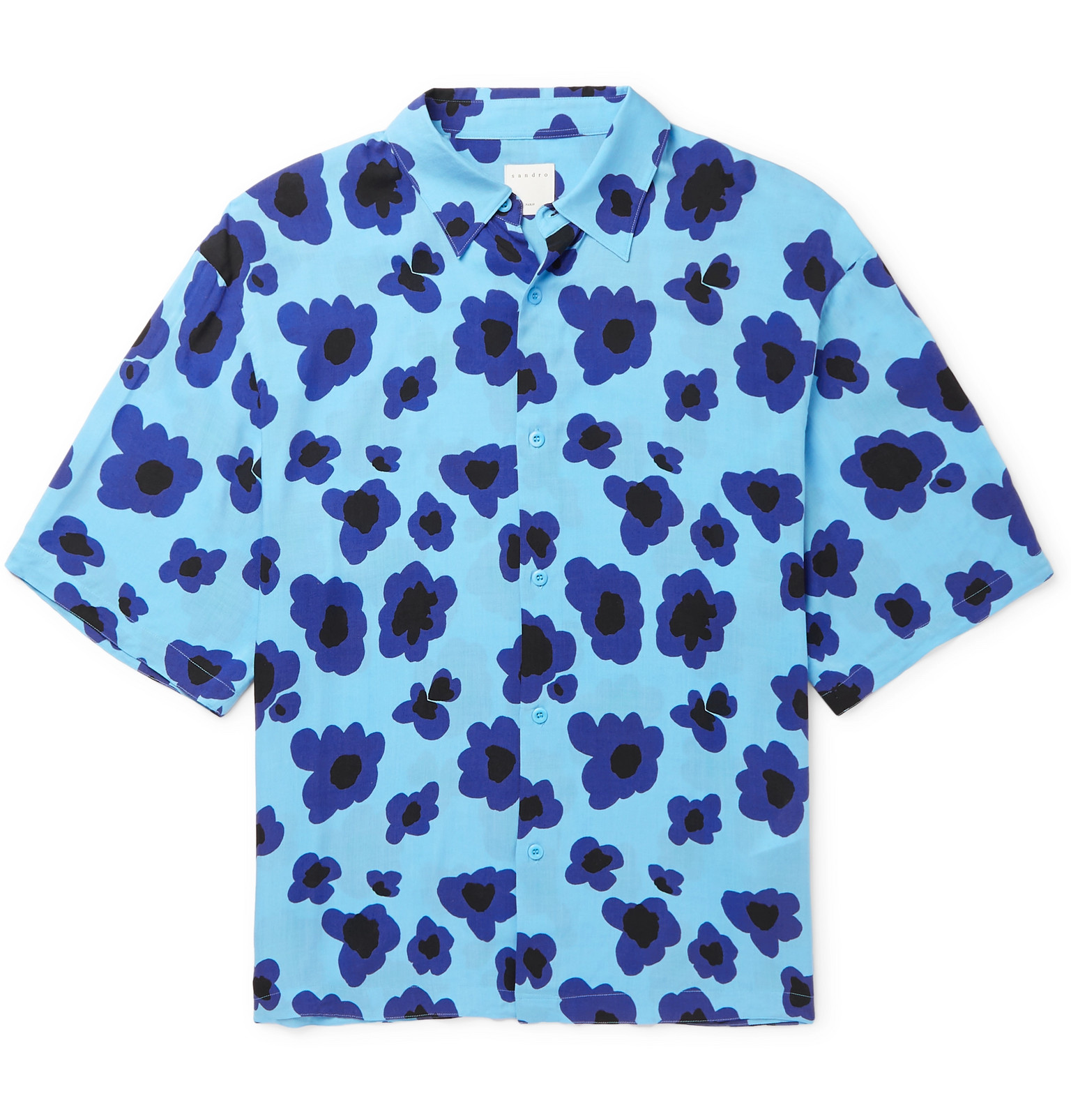 sandro blue striped shirt
