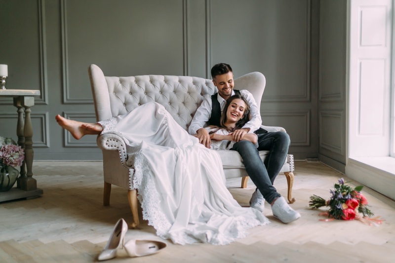 Smiling Couple Wedding Theme
