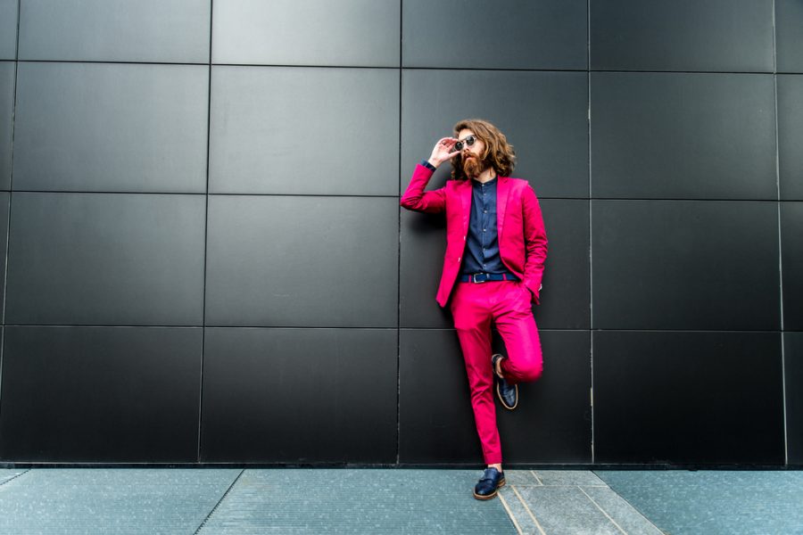 Stylish Man in Colorful Suit Stylish Man in Colorful Suit