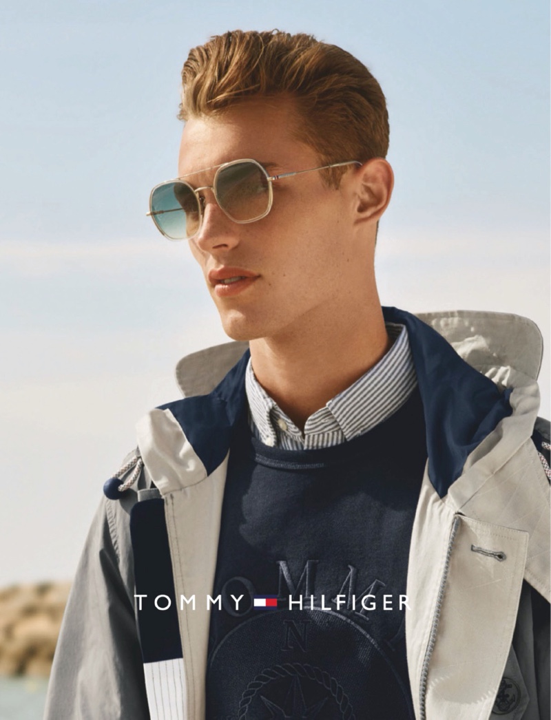 British model Kit Butler connects with Tommy Hilfiger for its spring-summer 2020 eyewear campaign.