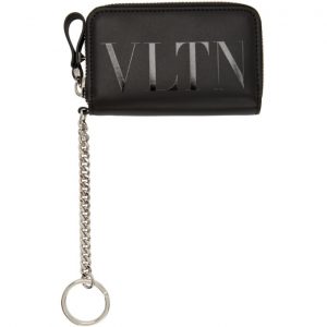 Valentino Black Valentino Garavani Keyring VLTN Card Holder Valentino Black Valentino Garavani Keyring VLTN Card Holder