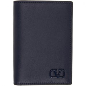 Valentino Navy Valentino Garavani VLogo Card Holder Valentino Navy Valentino Garavani VLogo Card Holder
