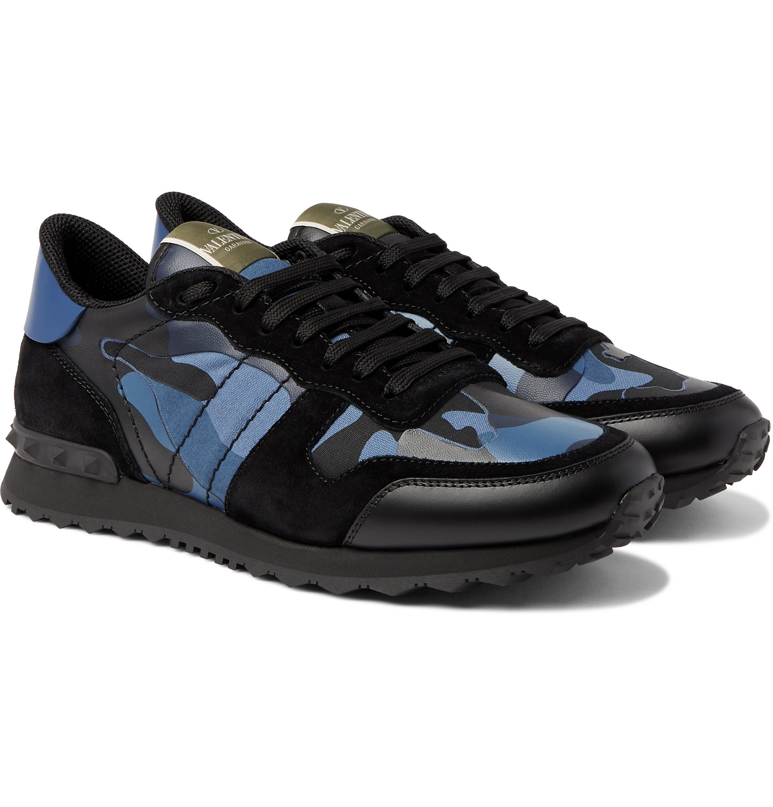 leather mens valentino trainers