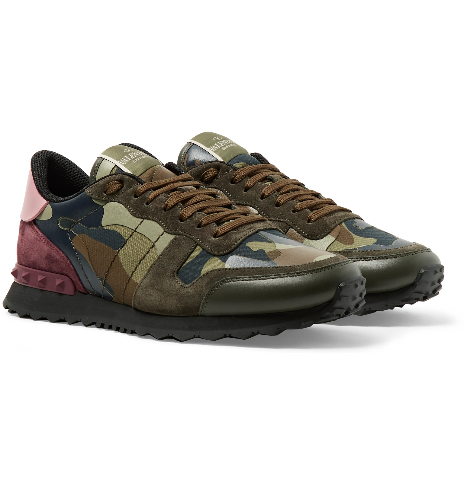 Valentino - Valentino Garavani Rockrunner Camouflage-Print Canvas ...