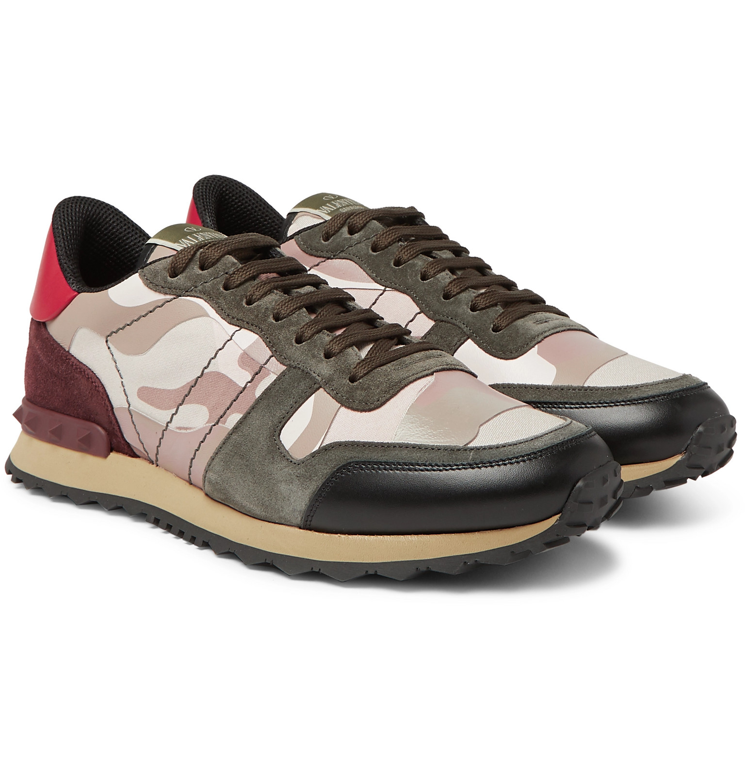 valentino pink camo sneakers