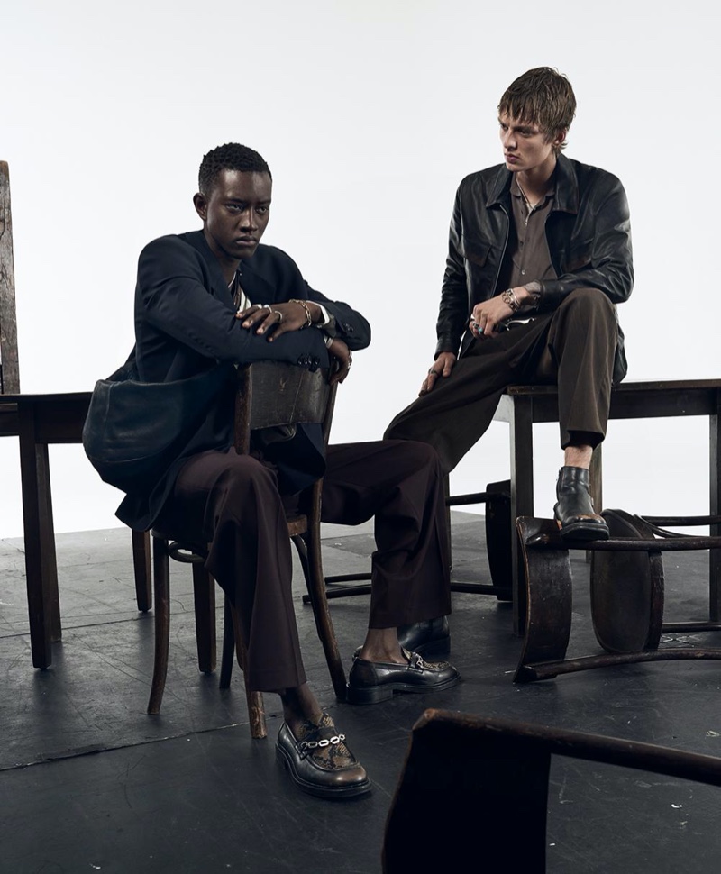 Craig McDean photographs Oumar Diouf and Leon Dame for Zara's spring-summer 2020 campaign.