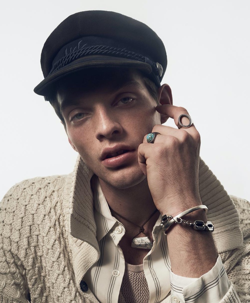Ready for his close-up, Rocky Harwood stars in Zara's spring-summer 2020 campaign.