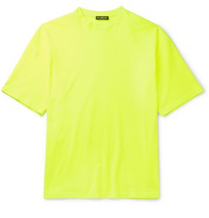 Balenciaga - Cotton-Jersey T-Shirt - Men - Yellow Balenciaga - Cotton-Jersey T-Shirt - Men - Yellow