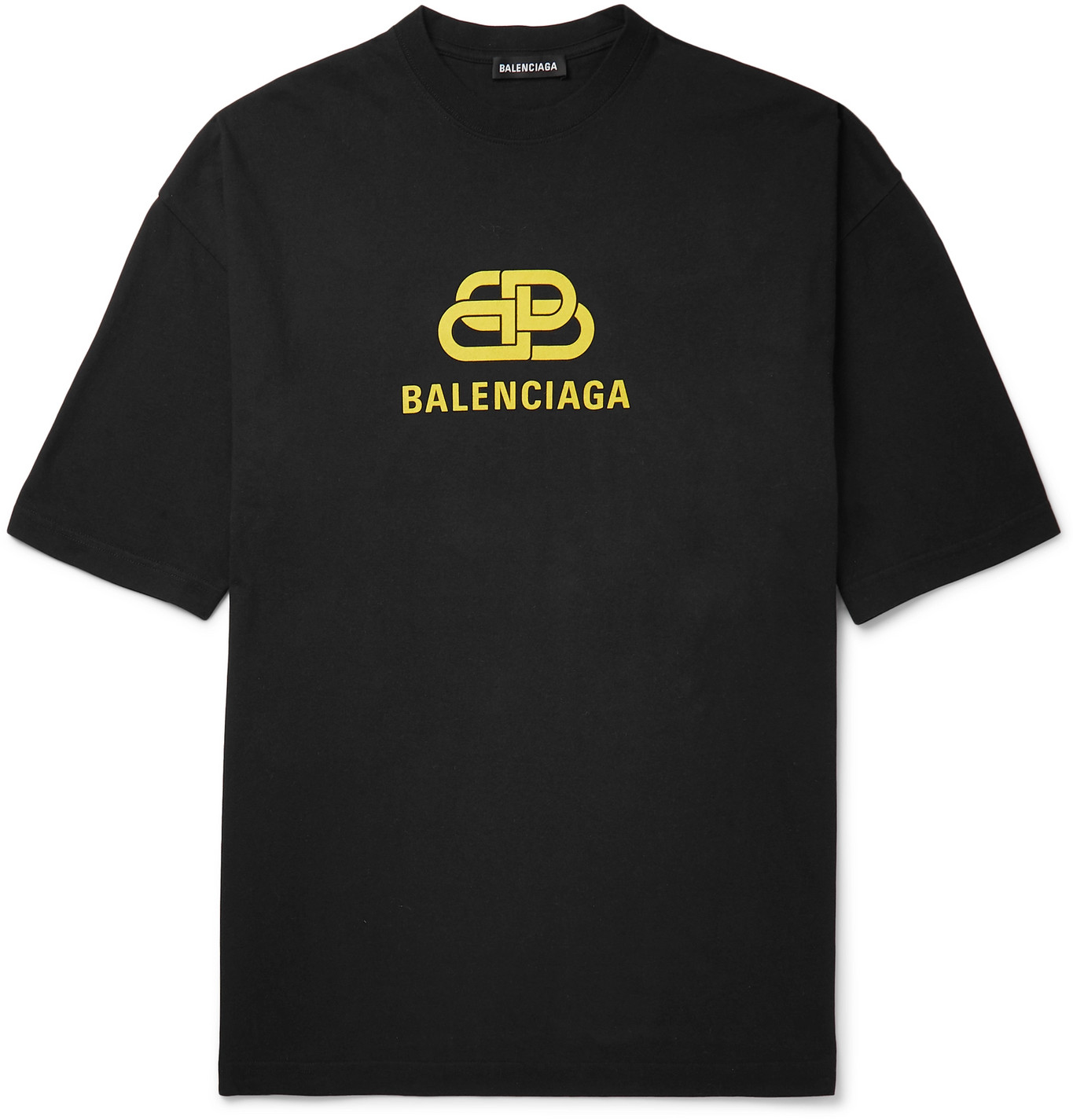 Balenciaga - Logo-Print Cotton-Jersey T-shirt - Men - Black | The ...