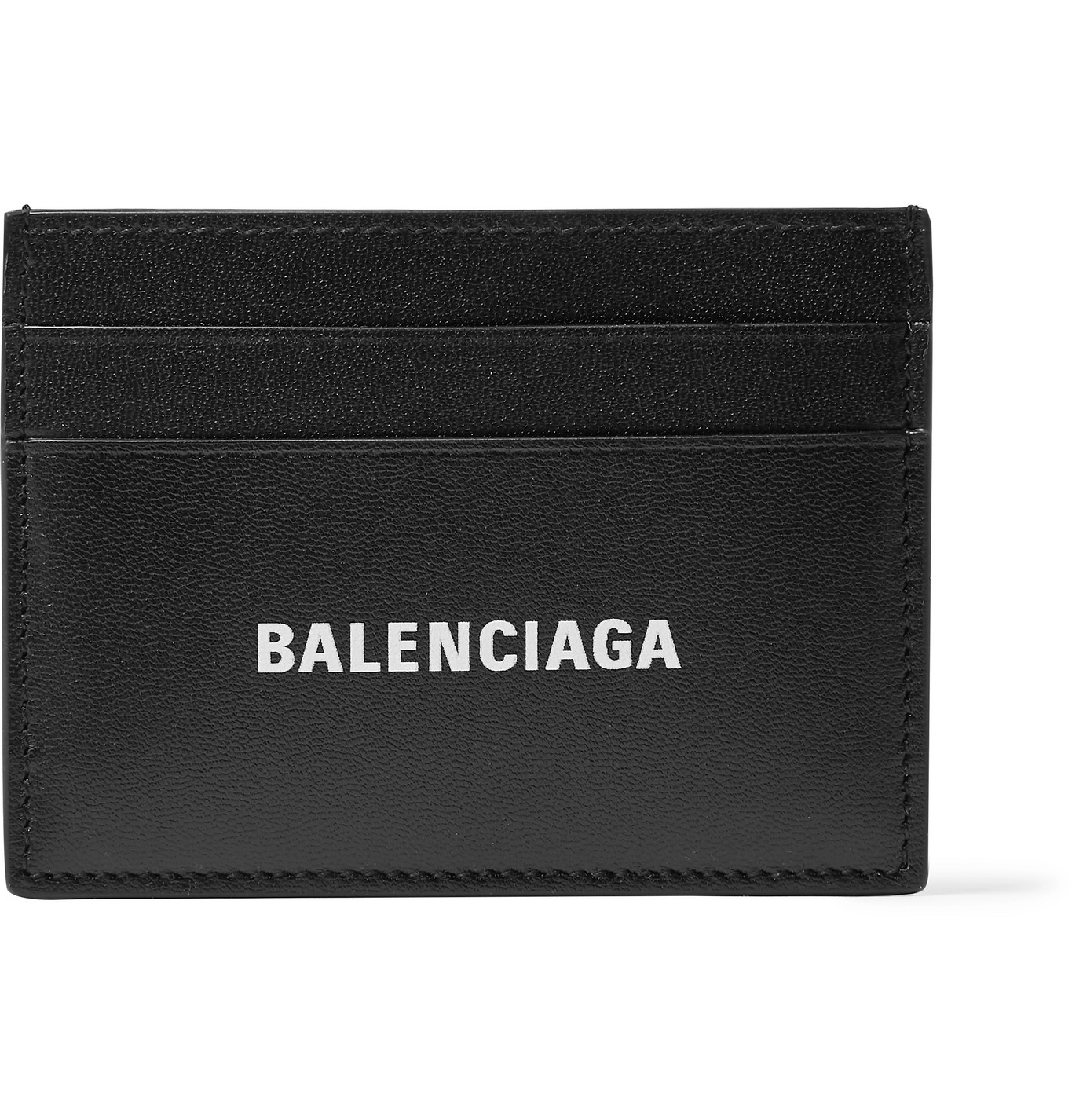Balenciaga - Logo-Print Leather Cardholder - Men - Black | The Fashionisto