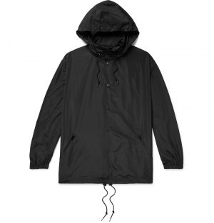 Balenciaga - Oversized Logo-Embroidered Shell Hooded Jacket - Men - Black Balenciaga - Oversized Logo-Embroidered Shell Hooded Jacket - Men - Black