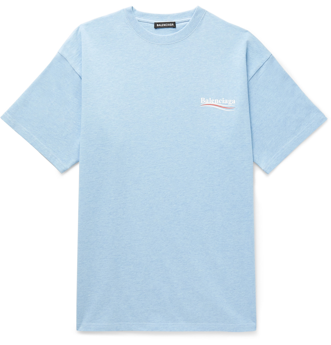 t shirt balenciaga bleu