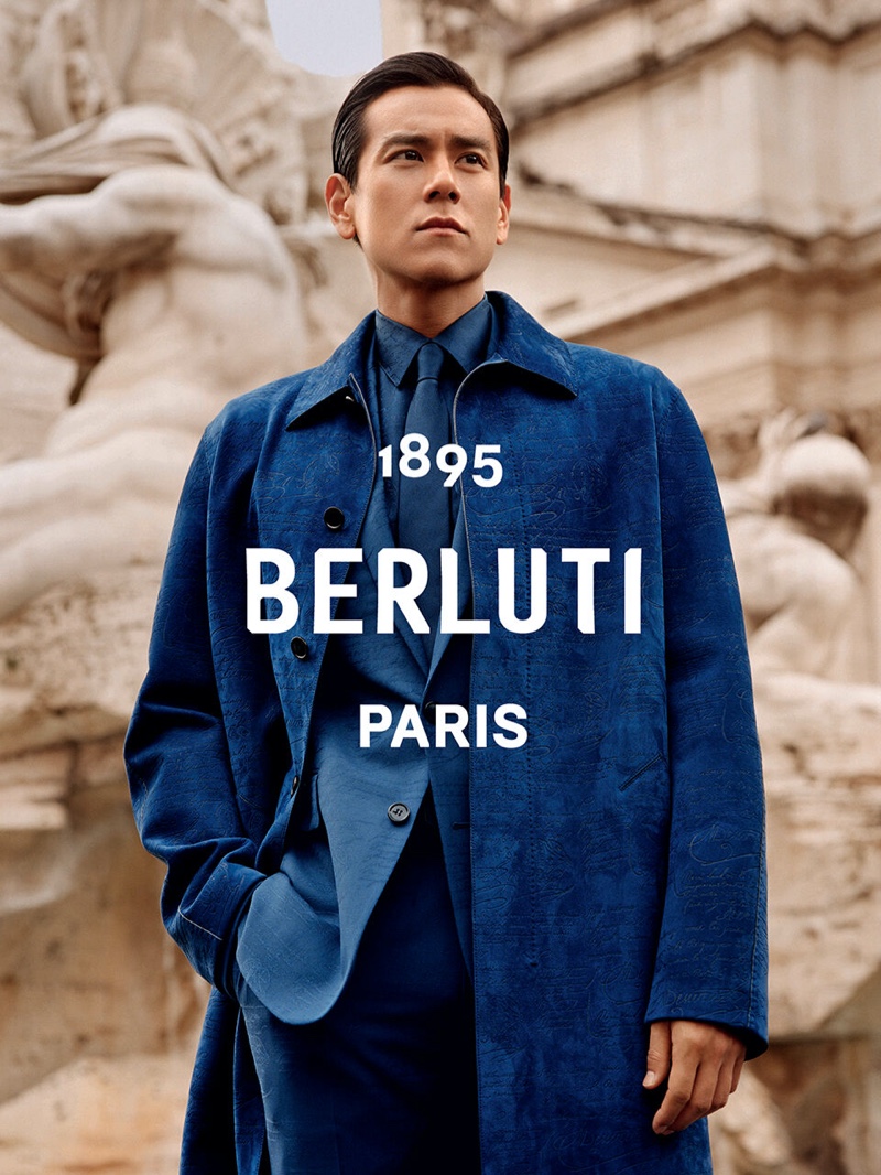 Eddie Peng fronts Berluti's summer 2020 campaign.