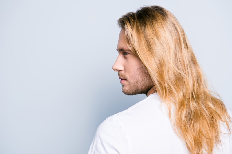 Blond Male Model Long Hair Profile