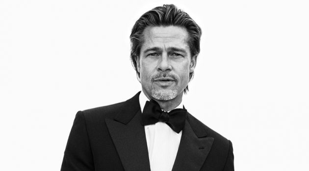 Actor Brad Pitt dons a tuxedo for Brioni's spring-summer 2020 campaign.
