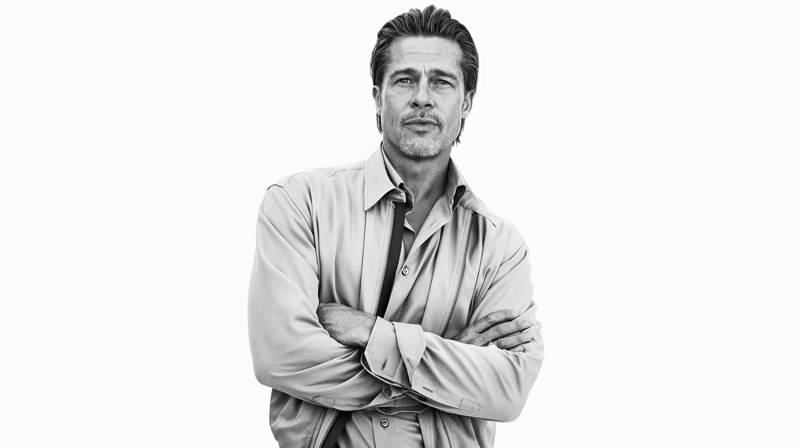 Mikael Jansson photographs Brad Pitt for Brioni's spring-summer 2020 campaign.