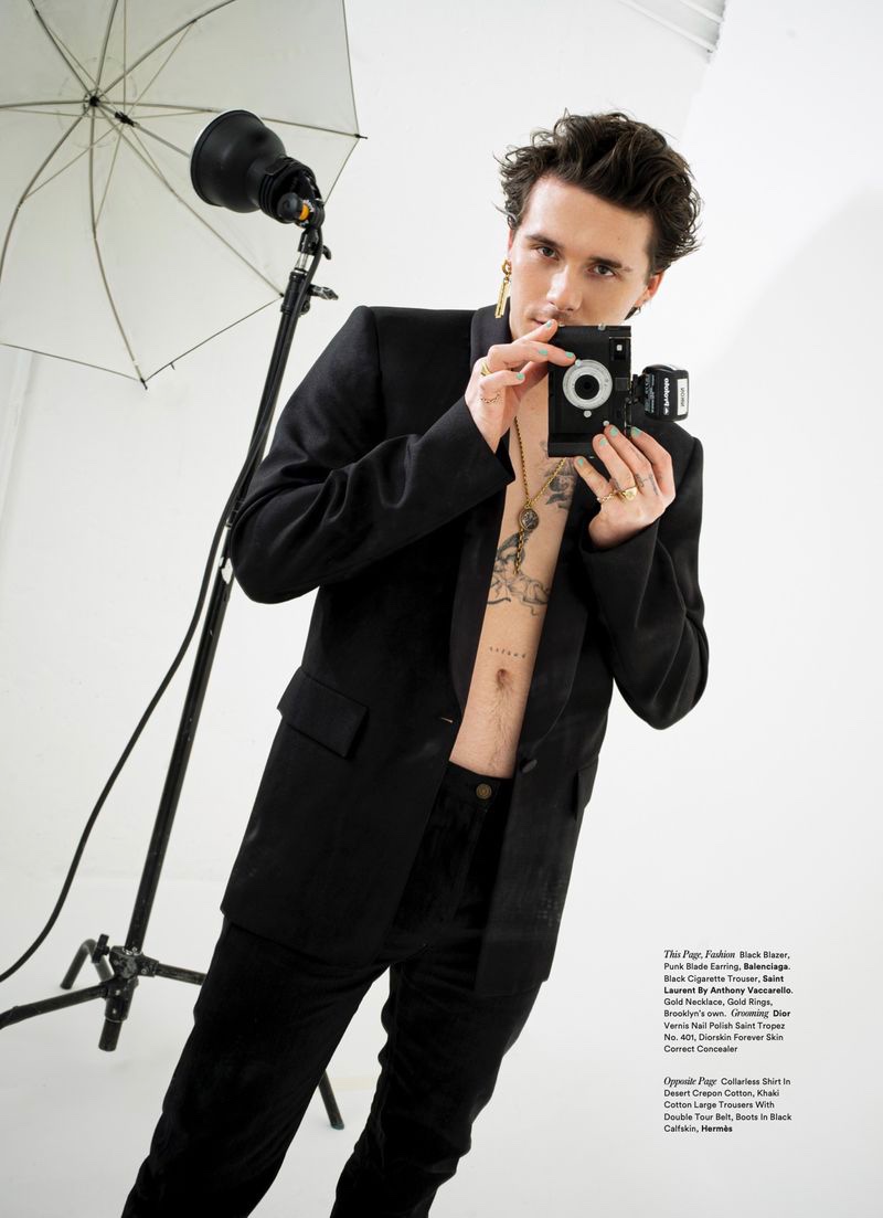 Brooklyn Beckham stars in a cover story for Icon magazine.