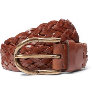 Brunello Cucinelli - 4cm Brown Woven Leather Belt - Men - Brown Brunello Cucinelli - 4cm Brown Woven Leather Belt - Men - Brown