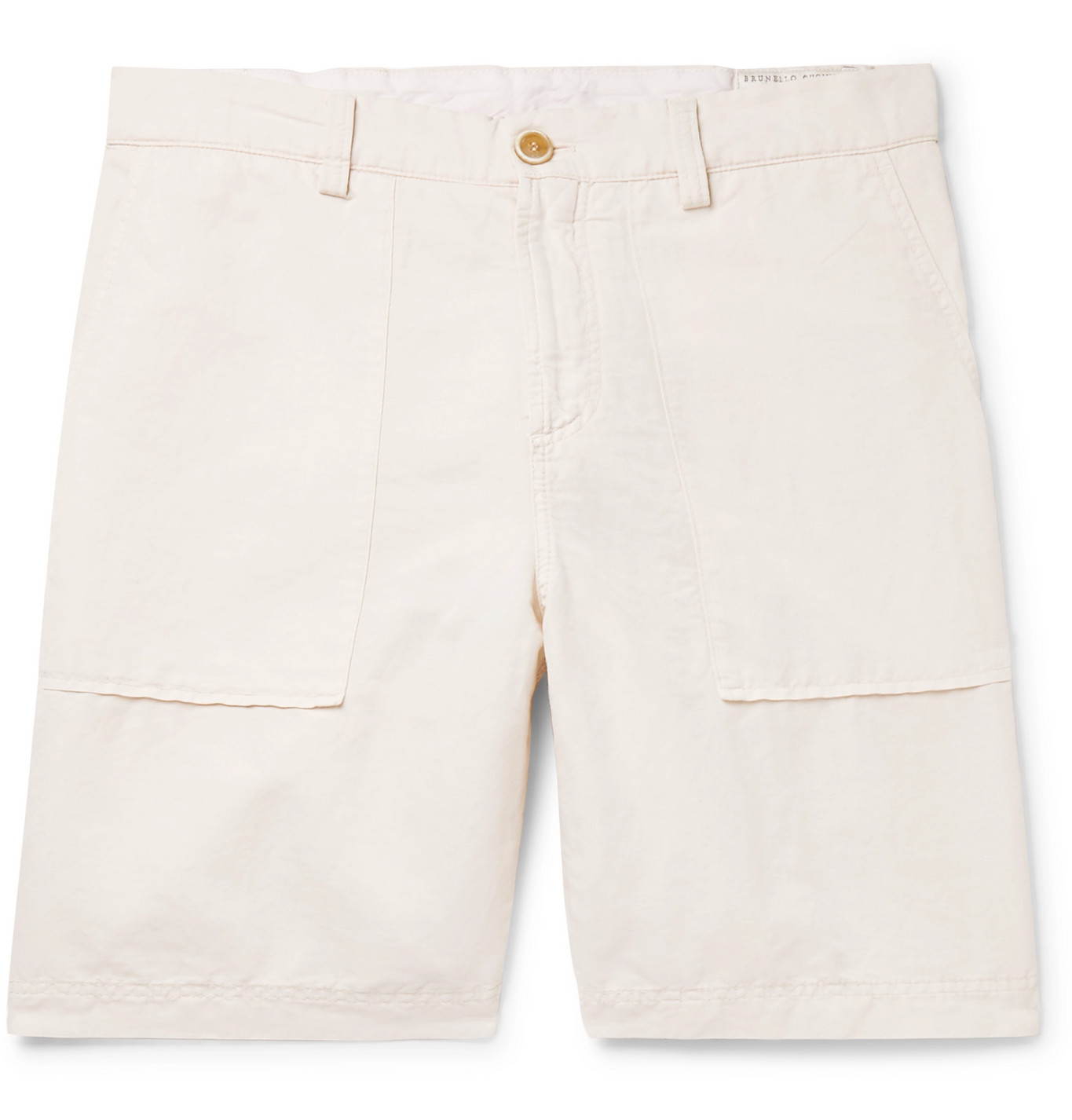 Brunello Cucinelli - Slim-Fit Linen and Cotton-Blend Shorts - Men ...