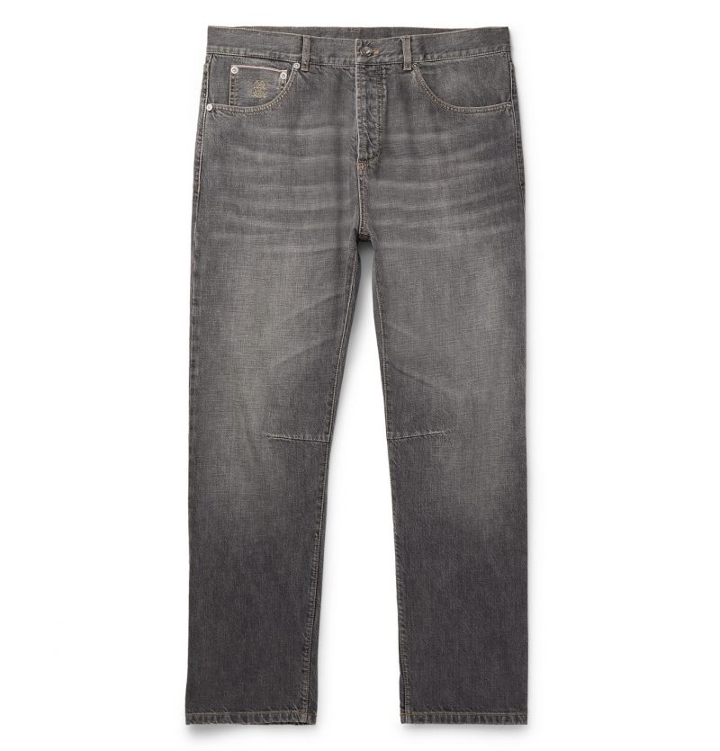 Brunello Cucinelli - Slim-Fit Selvedge Denim Jeans - Men - Gray | The