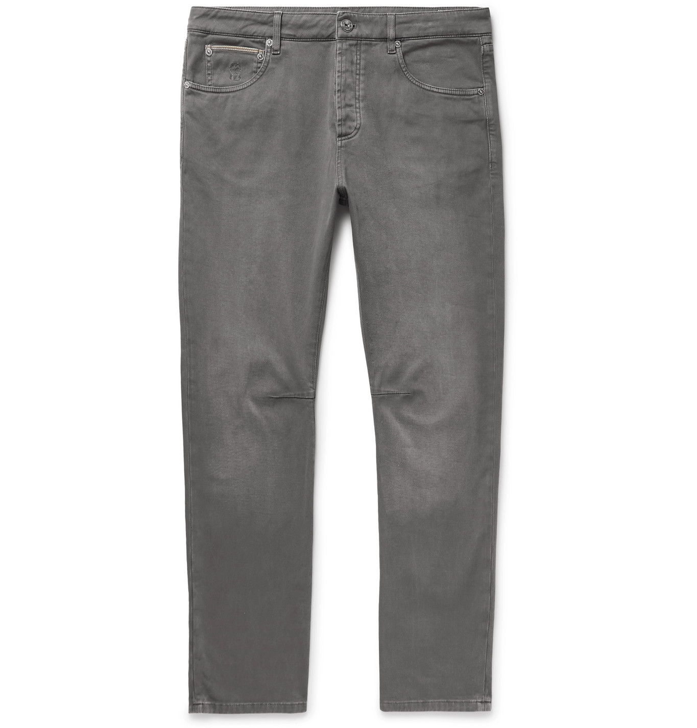 Brunello Cucinelli - Stretch-Denim Jeans - Men - Gray | The Fashionisto