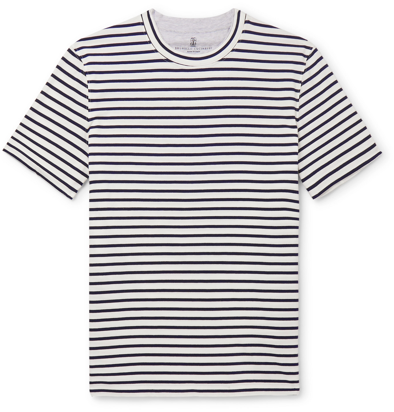 blue and white striped t shirt mens