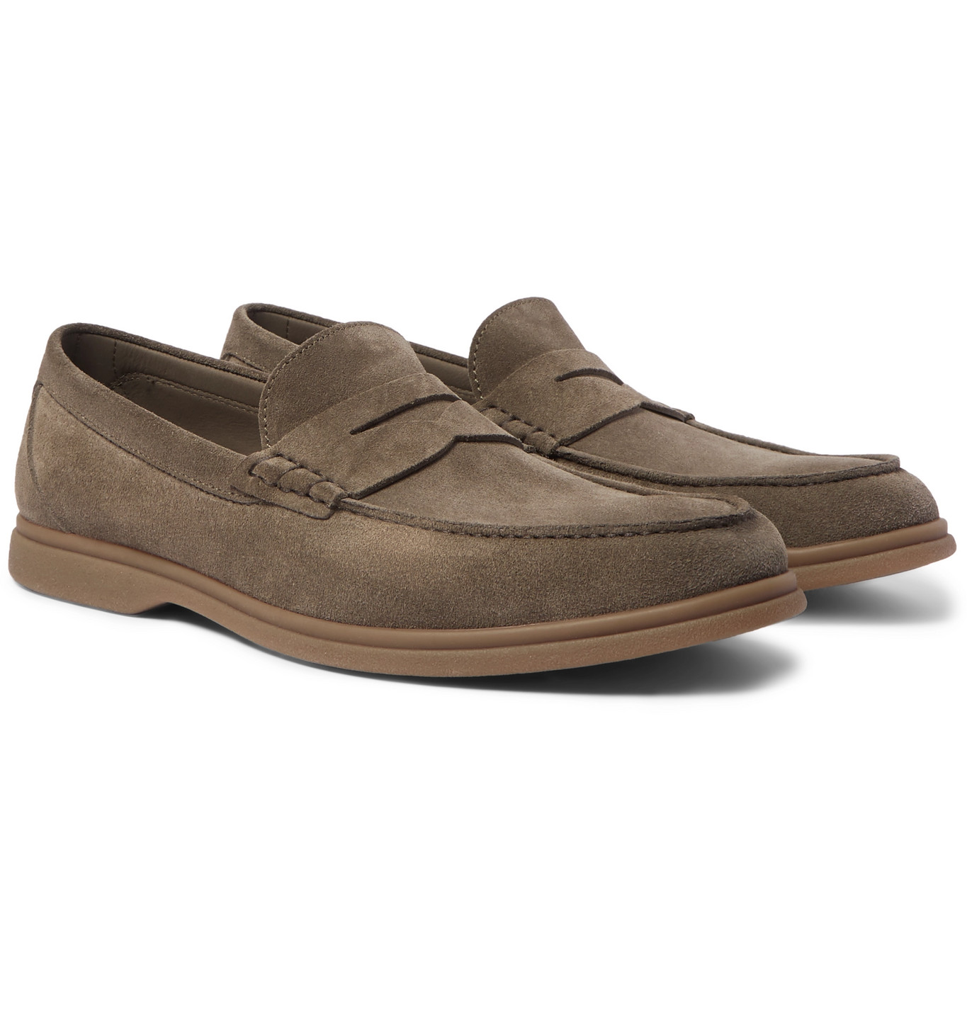 men's suede penny loafers