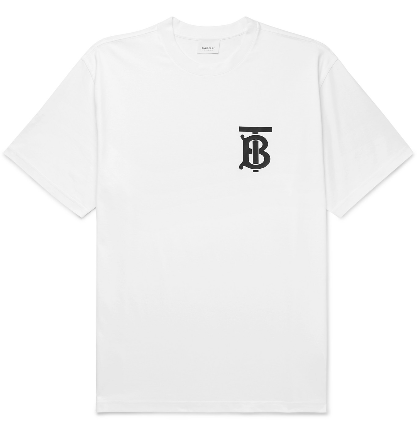 mens white burberry t shirt