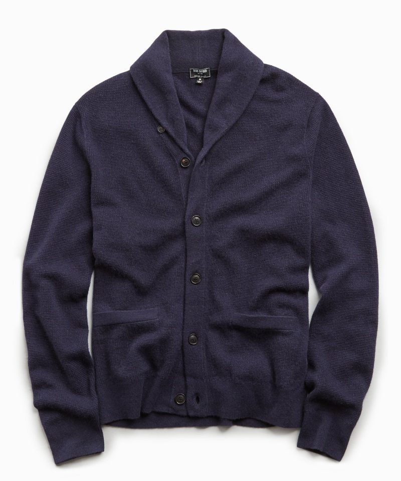 Cashmere Cardigan in Navy | The Fashionisto
