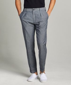 Chambray Traveler Suit Trouser in Indigo Chambray Traveler Suit Trouser in Indigo