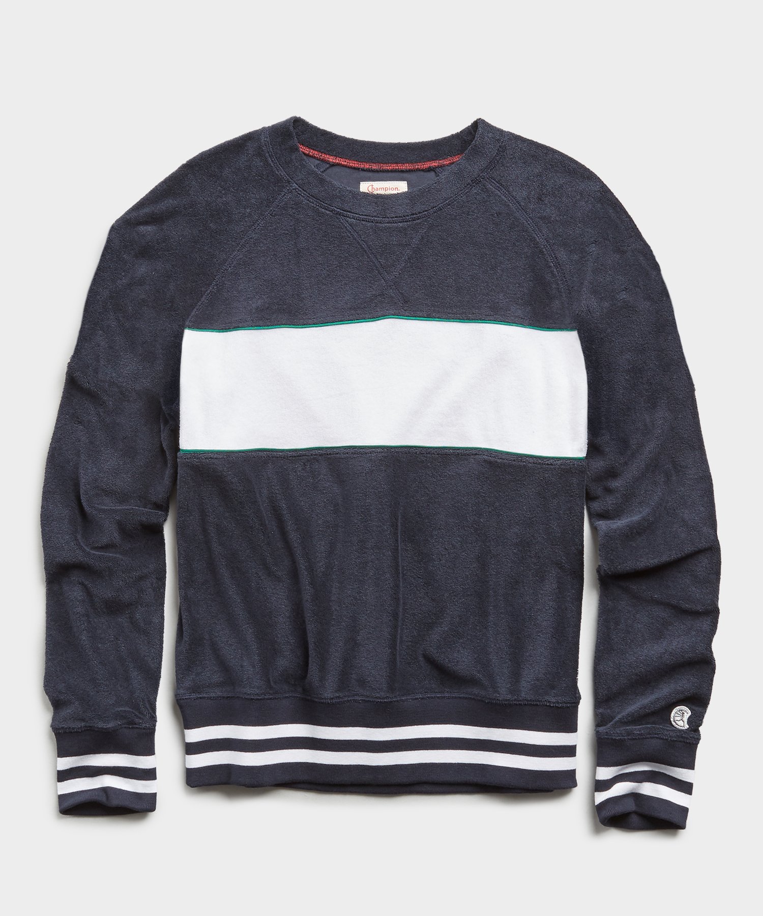 navy green champion hoodie