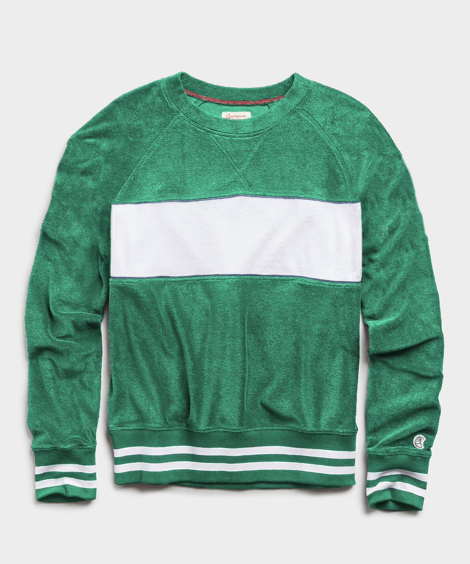 champion colorblock hoodie green